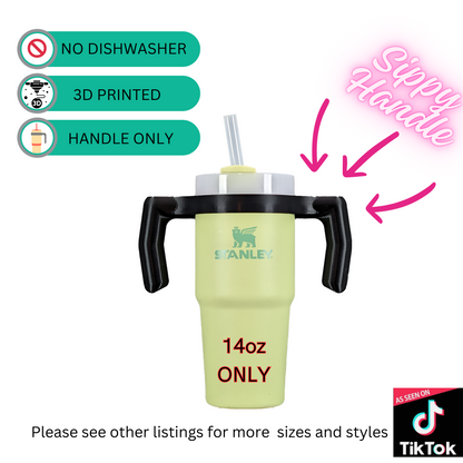 Customizable Sippy Cup Handle for Stanley 14oz Tumbler - Improved Grip, Reduced Spills