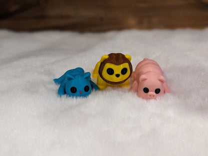 Playful Pals: 3D Printed Animal Fidget Set for Kids Pack of 3