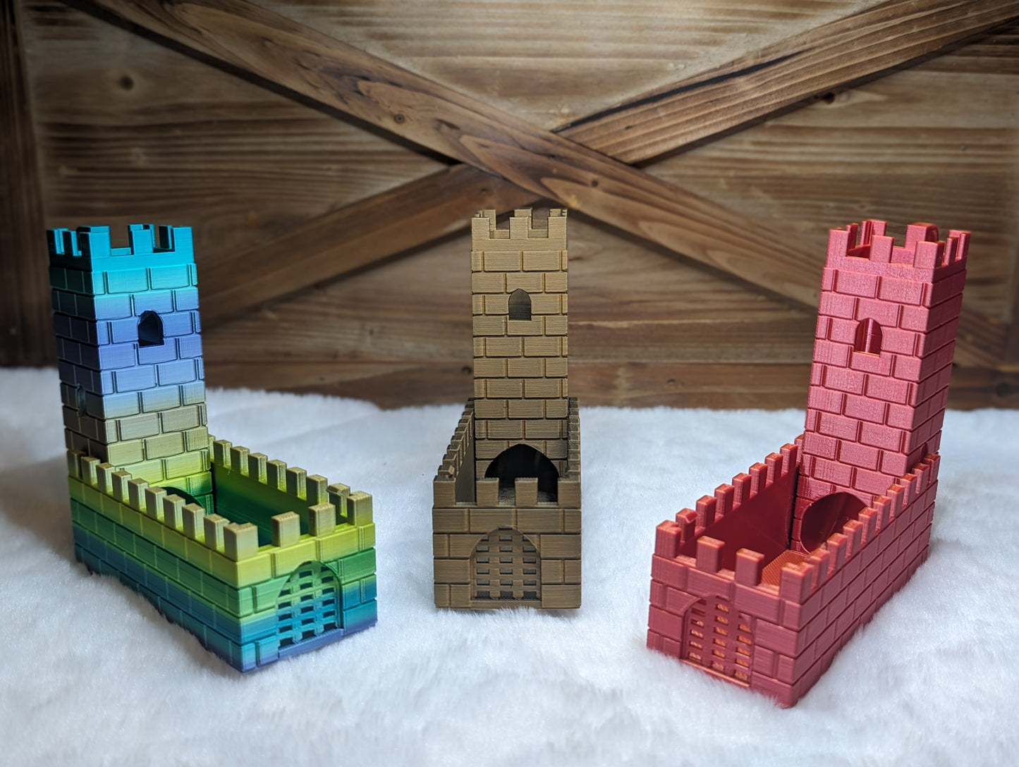 Compact 3D Printed Castle Dice Roller - Ideal for Game Enthusiasts