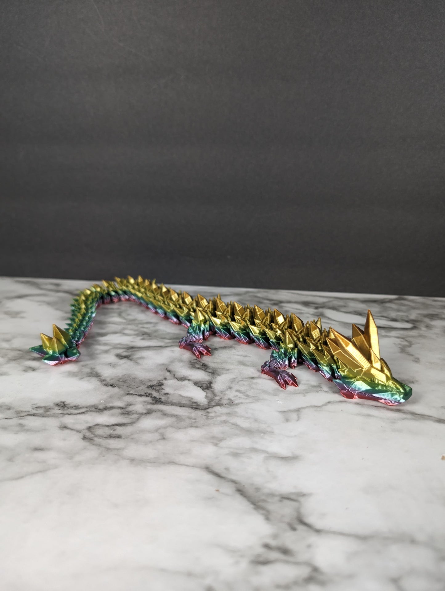 Dragon Egg with Rainbow Crystal Dragon - Fidget Gift - 3d Printed