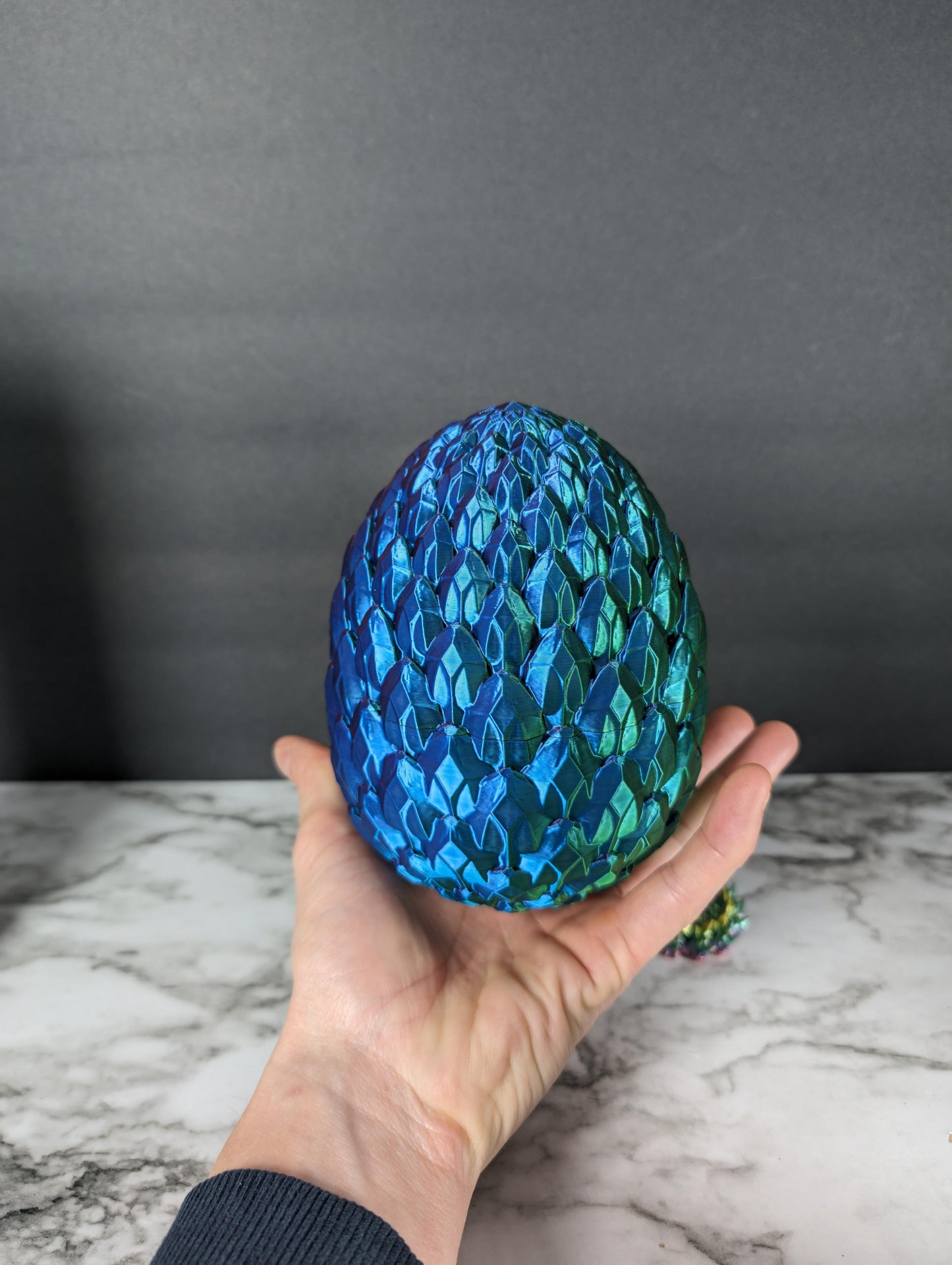 Dragon Egg with Rainbow Crystal Dragon - Fidget Gift - 3d Printed