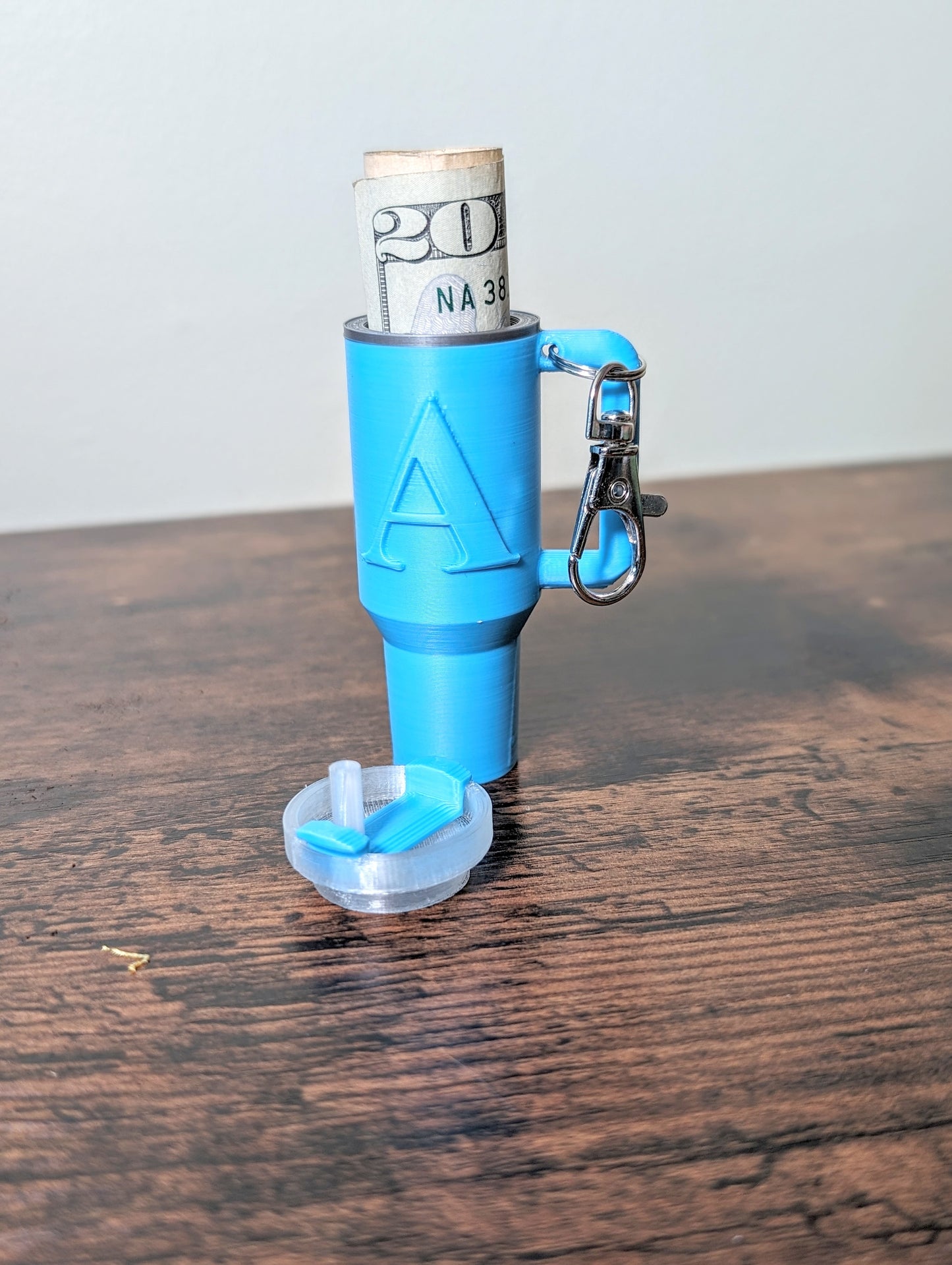 Mini Tumbler Inspired MONOGRAM Keychain | Pill Storage | Gift for Her | Cash Box