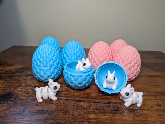 Limited Edition 2.5" Dragon Scaled Egg & Mini Bunny Fidget Surprise