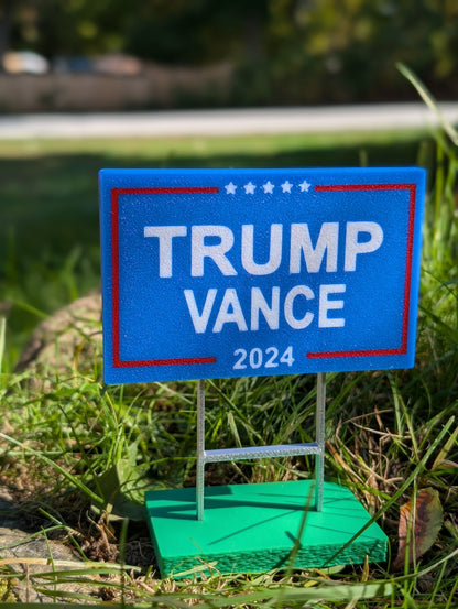 Mini 3D Printed Political Yard Signs – Perfect for Your Desk, Shelf, or Tiny Lawn