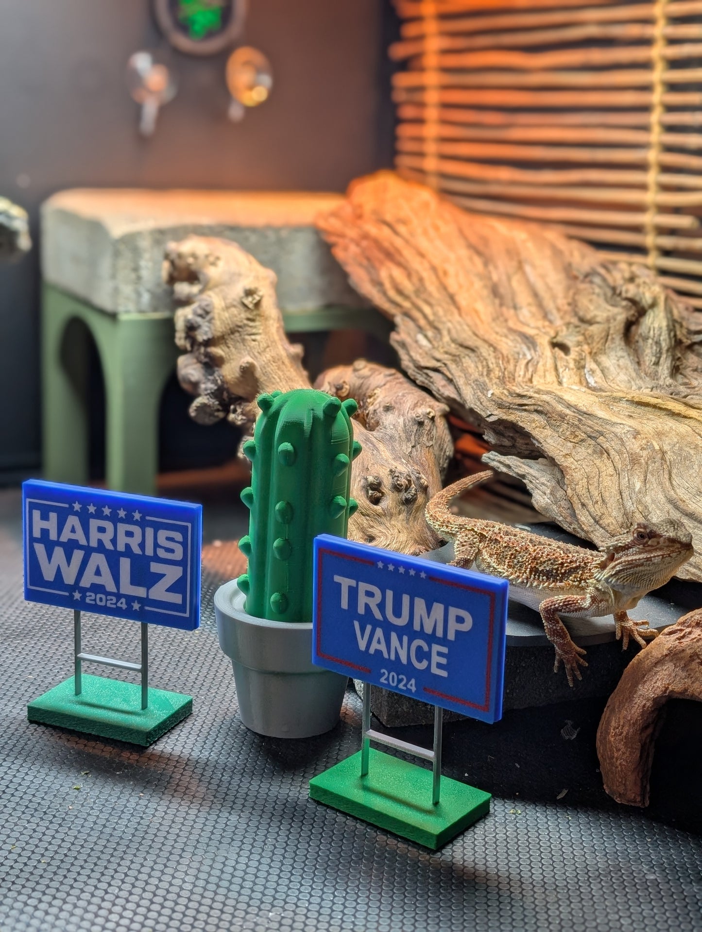 Mini 3D Printed Political Yard Signs – Perfect for Your Desk, Shelf, or Tiny Lawn