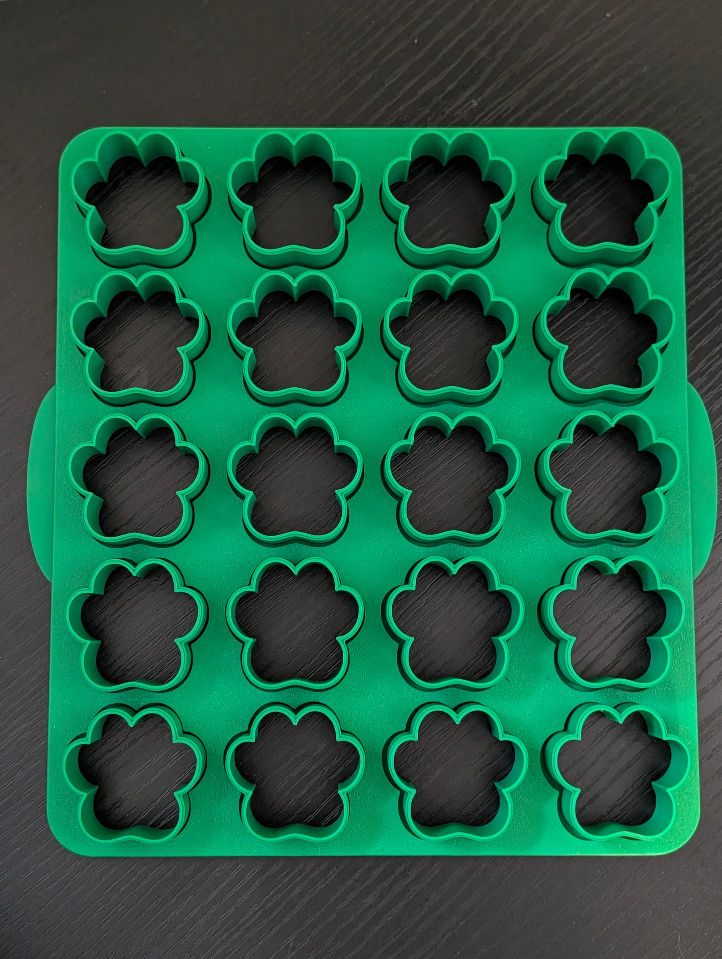 Paw Print Multi Cookie Cutter Tray with Self-Cleaning Ejector Plate – Cuts 20 at Once