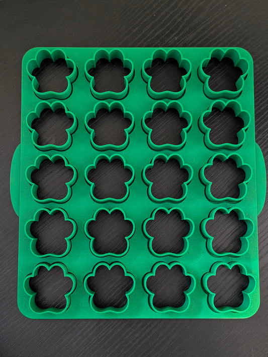 Paw Print Multi Cookie Cutter Tray with Self-Cleaning Ejector Plate – Cuts 20 at Once