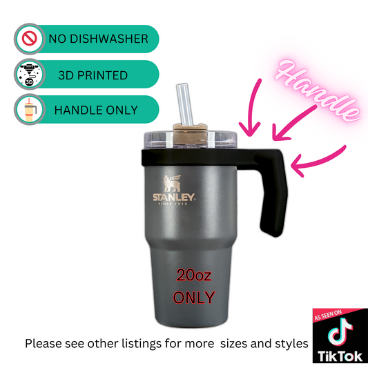 GFD Handle for Stanley 20oz Tumbler - Improved Grip, Reduced Spills