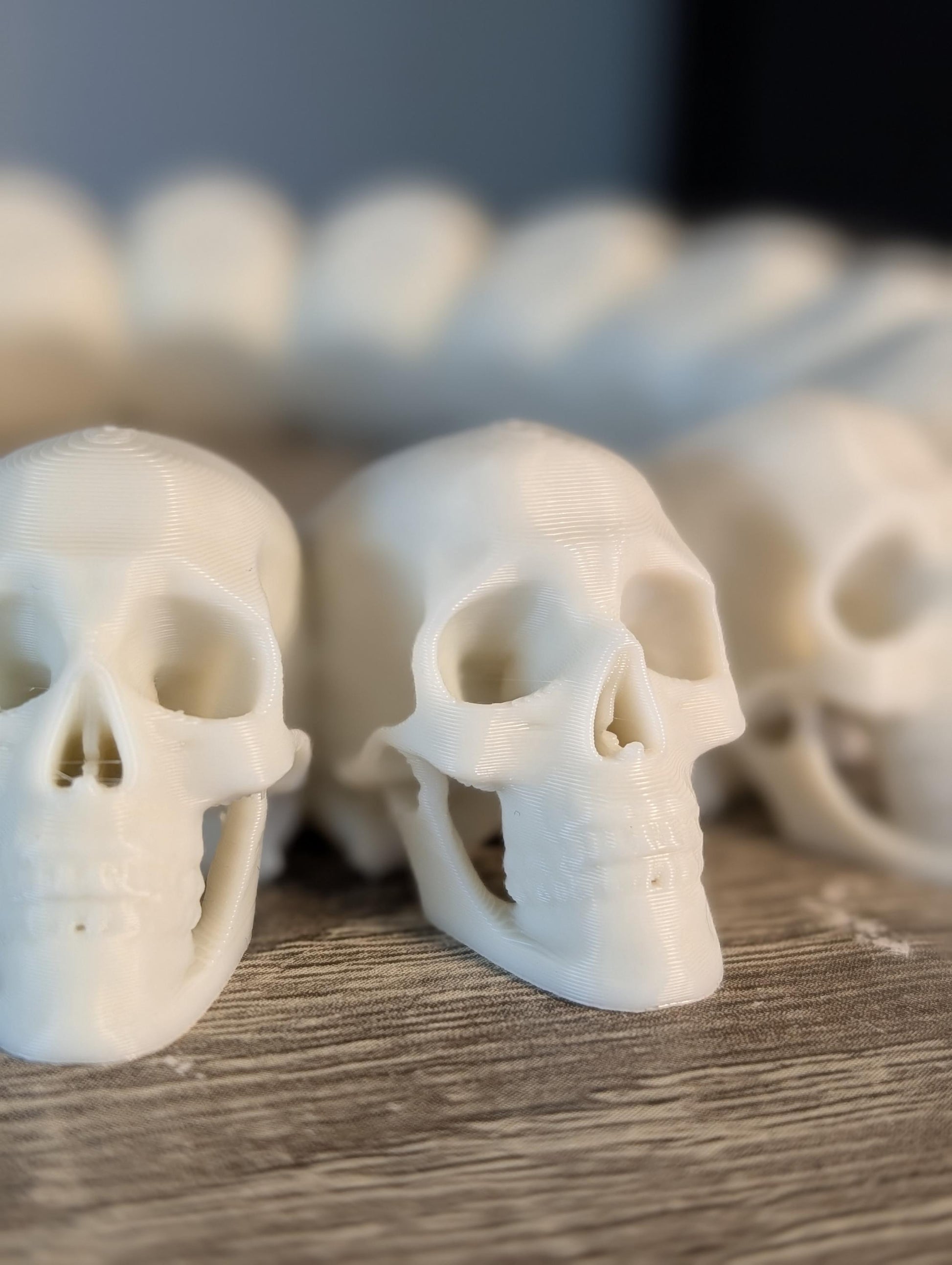 Skull Bowling Ball Stand – lifestyle display shot