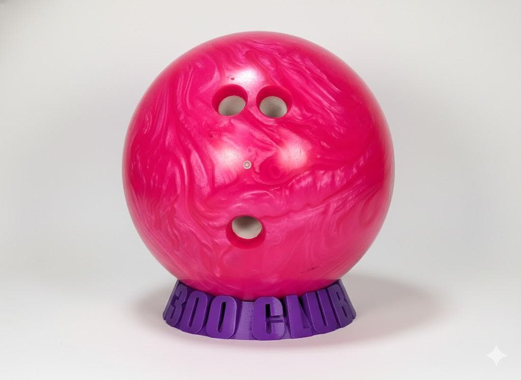 Custom Text Bowling Ball Stand – main product view
