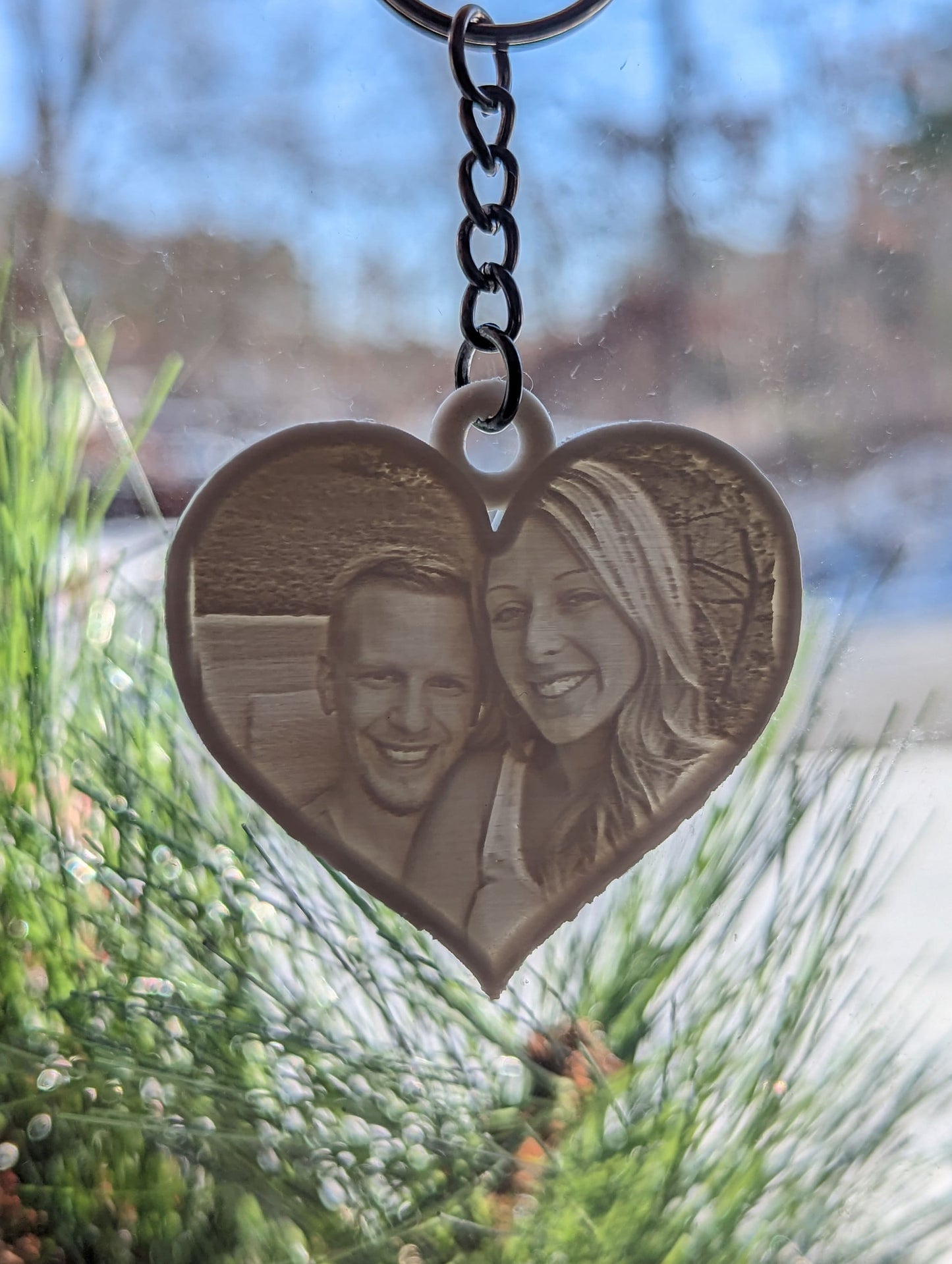 Custom Heart-Shaped 3d printed Lithopane Keychain: The Perfect Valentine's Day Gift