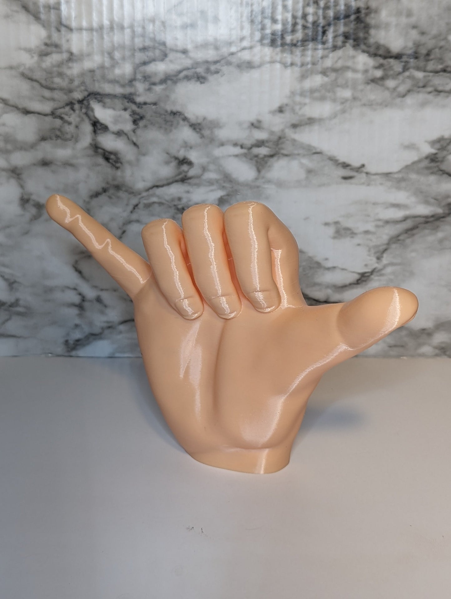 Unique 3D Printed Wall Mounted Shaka Hand Sculpture - Hat Coat Hook Decor