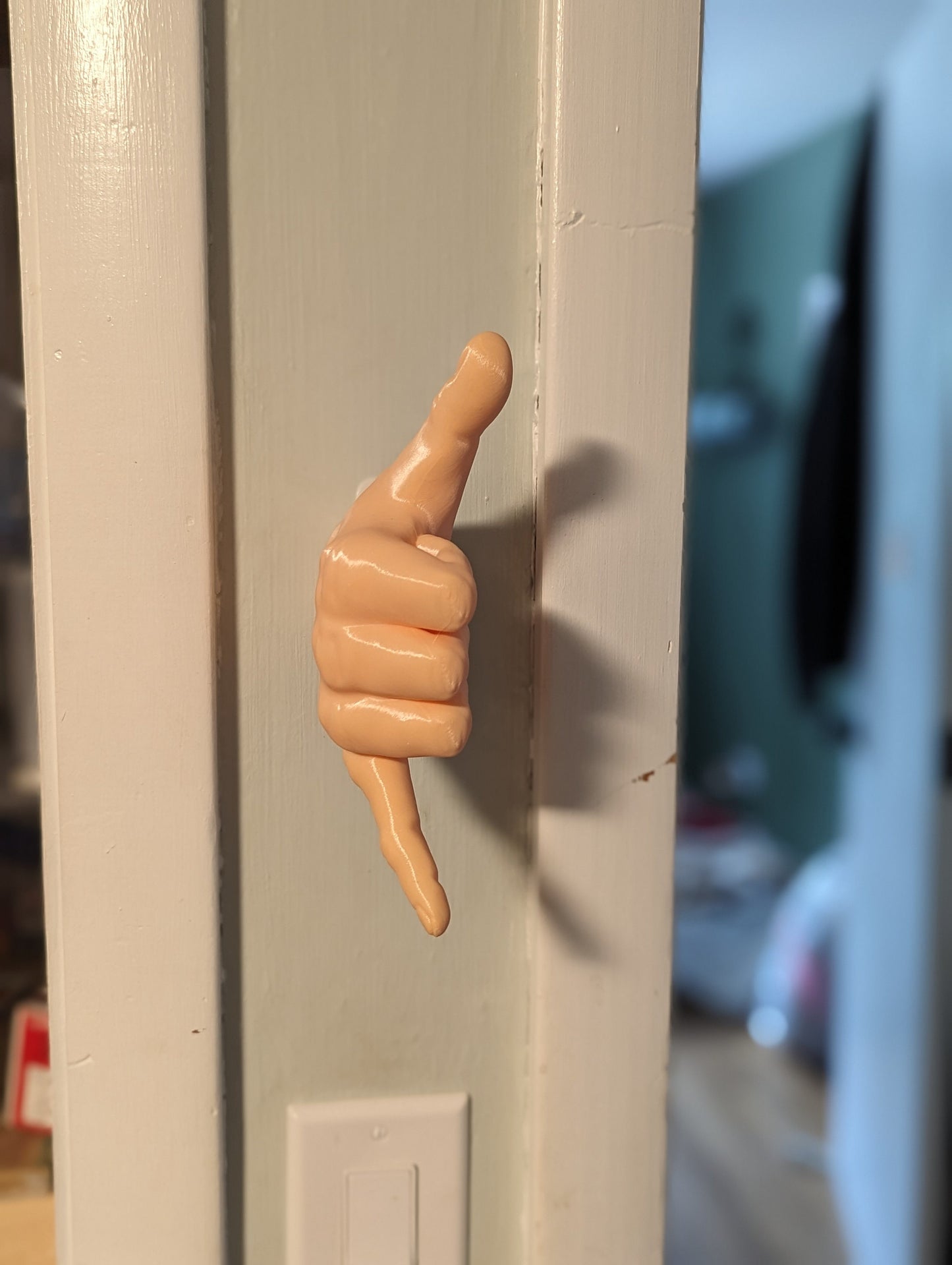 Unique 3D Printed Wall Mounted Shaka Hand Sculpture - Hat Coat Hook Decor